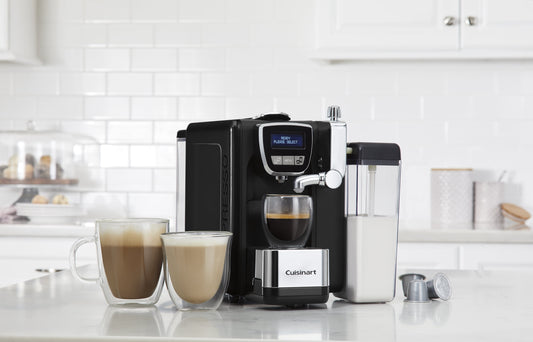 Cuisinart EM-25 Defined, Cappuccino & Latte Espresso Machine, 13.5"(L) x 8.0"(W) x 10.0"(H), Black
