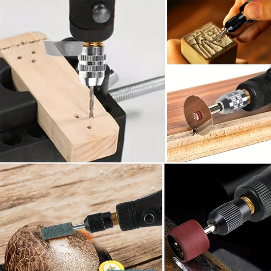 Mini Cordless Rotary Tool, 3-Speed and USB Charging with 57 Accessories, Multi-Purpose 3.7V Power Rotary Tool for Sanding, Polishing, Drilling, Etching, Engraving, DIY Crafts