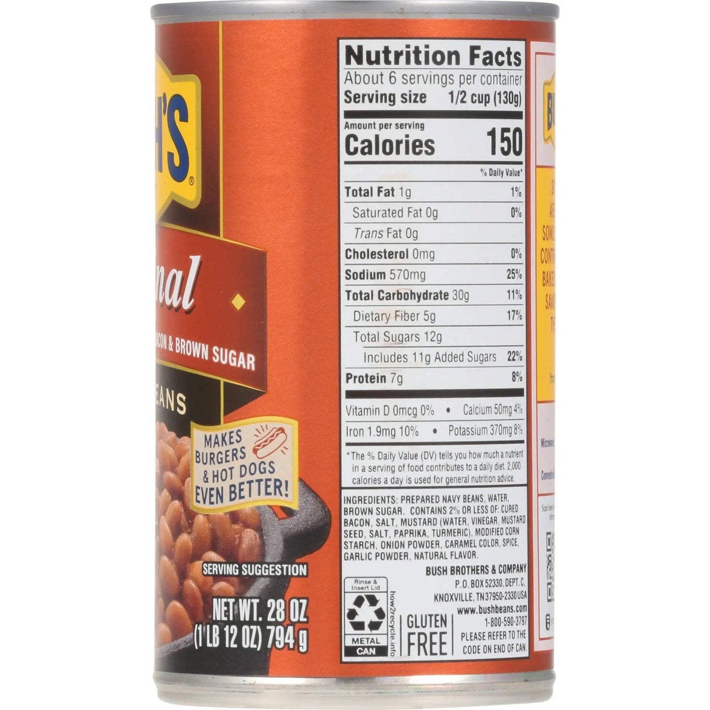 Bush's Original Baked Beans, Canned Beans, 28 oz Can