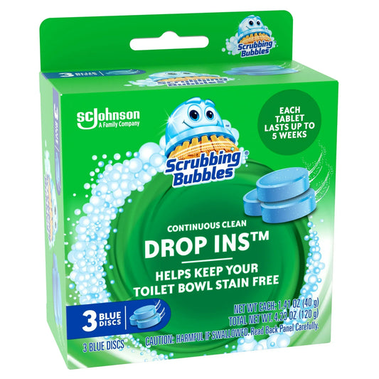 Scrubbing Bubbles Toilet Tablets, Continuous Clean Toilet Drop Ins, 3 Count