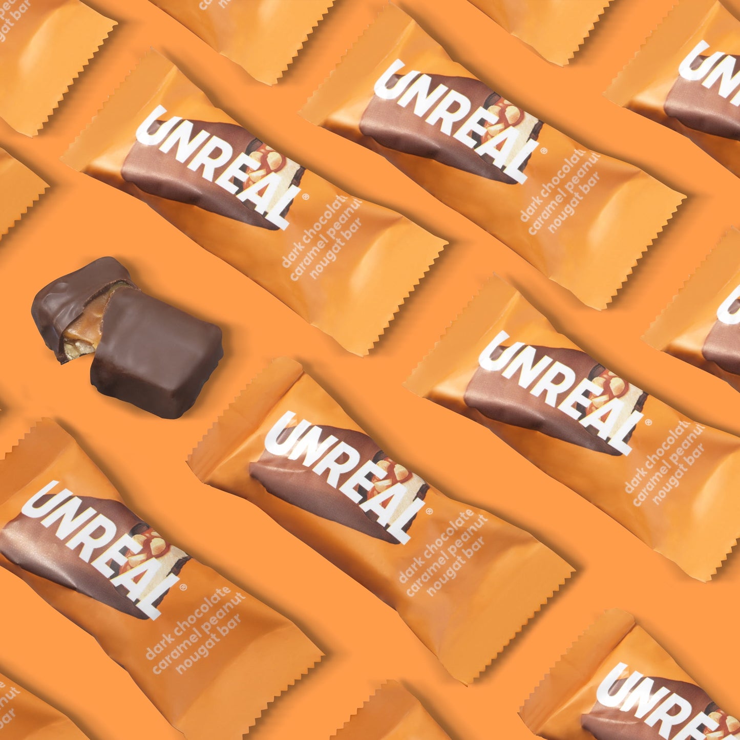 UNREAL Dark Chocolate Caramel Peanut Nougat Bars, 3.4oz