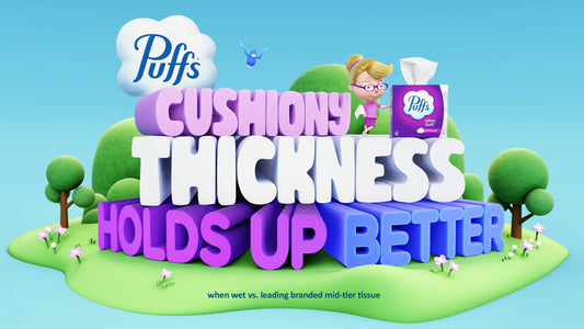 Puffs Ultra Soft Facial Tissues, 6 Family Size Boxes, 124 Facial Tissues Per Box