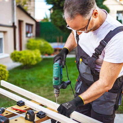 KAYGO PU Coated Work Gloves, 12 Pairs, Black 2XL