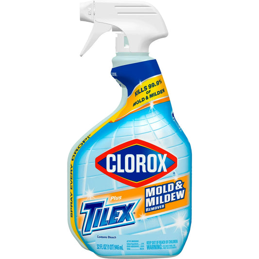 Clorox Plus Tilex Mold and Mildew Remover Bathroom and Shower Cleaner Spray, 32 oz