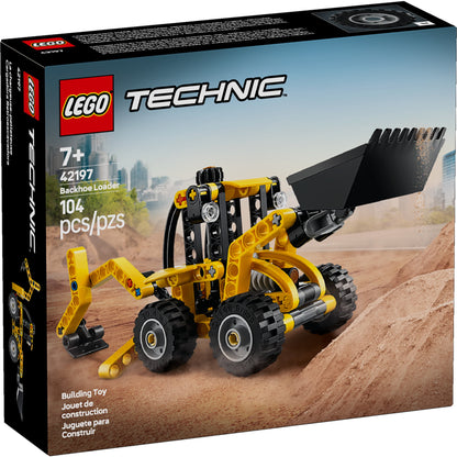LEGO Technic Backhoe Loader Construction Toys - Building Toys Set for Boys & Girls, Ages 7+ - Educational Gift Ideas for Kids Birthday W/ Usable Back Digger, Scoop, & Outriggers - 42197