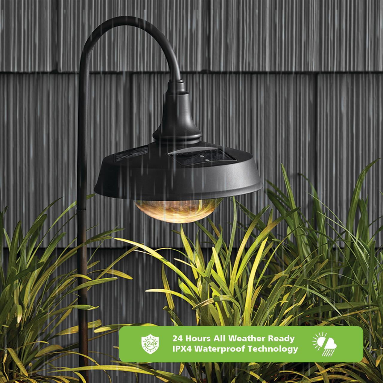 Corbyn Solar LED Pathway Light – Matte Black, 20 Lumens