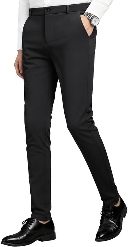 MAGE MALE Men's Skinny Stretch Dress Pants Slim Fit Suit Pants