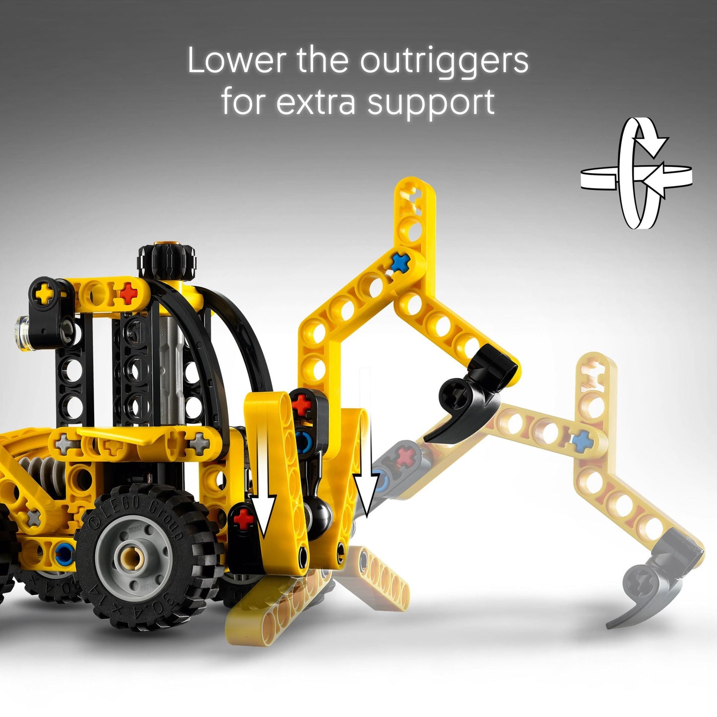 LEGO Technic Backhoe Loader Construction Toys - Building Toys Set for Boys & Girls, Ages 7+ - Educational Gift Ideas for Kids Birthday W/ Usable Back Digger, Scoop, & Outriggers - 42197