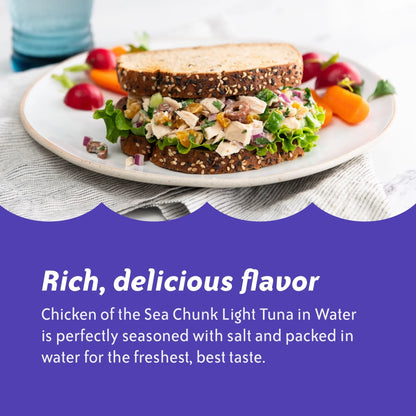 Chicken of the Sea Chunk Light Tuna In Water 4 - 5 oz Cans