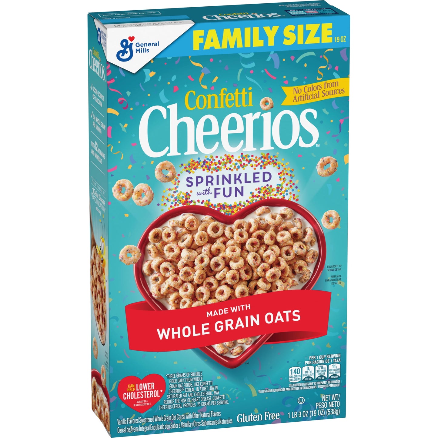 Confetti Cheerios Heart Cereal, 19 oz Family Box
