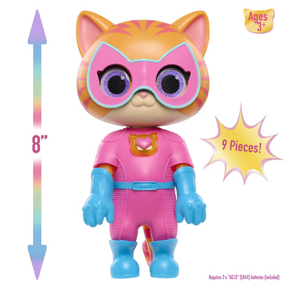 Disney Junior SuperKitties Cat-Tastic Transforming Ginny - Interactive Electronic Toy for Kids, Ages 3 and Up