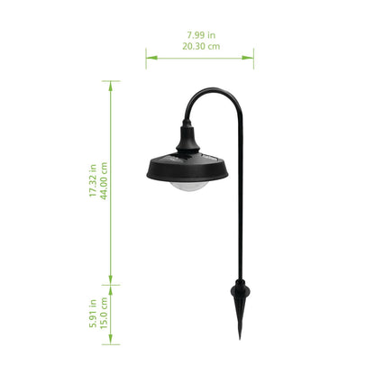 Corbyn Solar LED Pathway Light – Matte Black, 20 Lumens