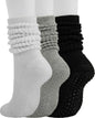 BomKinta Pilates Socks with Grips for Women - Yoga Grippy Slouch Scrunch Sock - Slipper Socks for Barre Workout Hospital