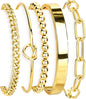 14K Gold Women’s Bracelet Set – Stackable Cuffs & Bangles