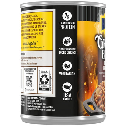Bush's Bourbon and Brown Sugar Grillin' Beans, Canned Navy Beans, 22 oz