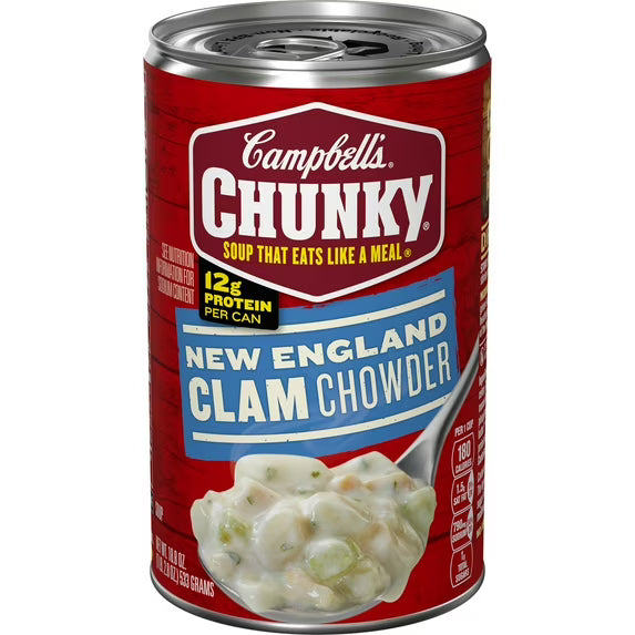 Campbell’s Chunky New England Clam Chowder, 18.8 oz
