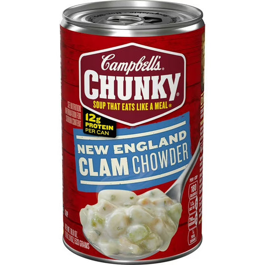 Campbell’s Chunky New England Clam Chowder, 18.8 oz