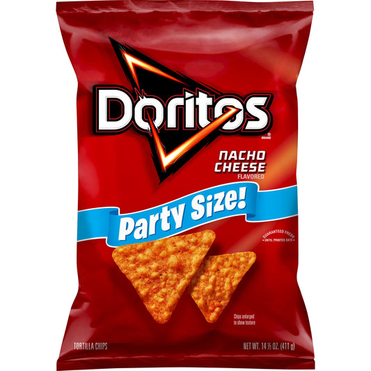Doritos Nacho Cheese Chips, 14.5 oz Party Bag
