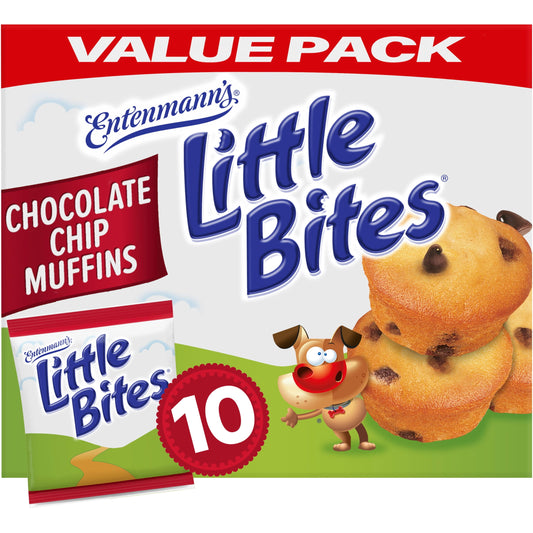 Little Bites Chocolate Chip Muffins, 10 packs, Real Chocolate Mini Muffins, 16.5 oz Multipack