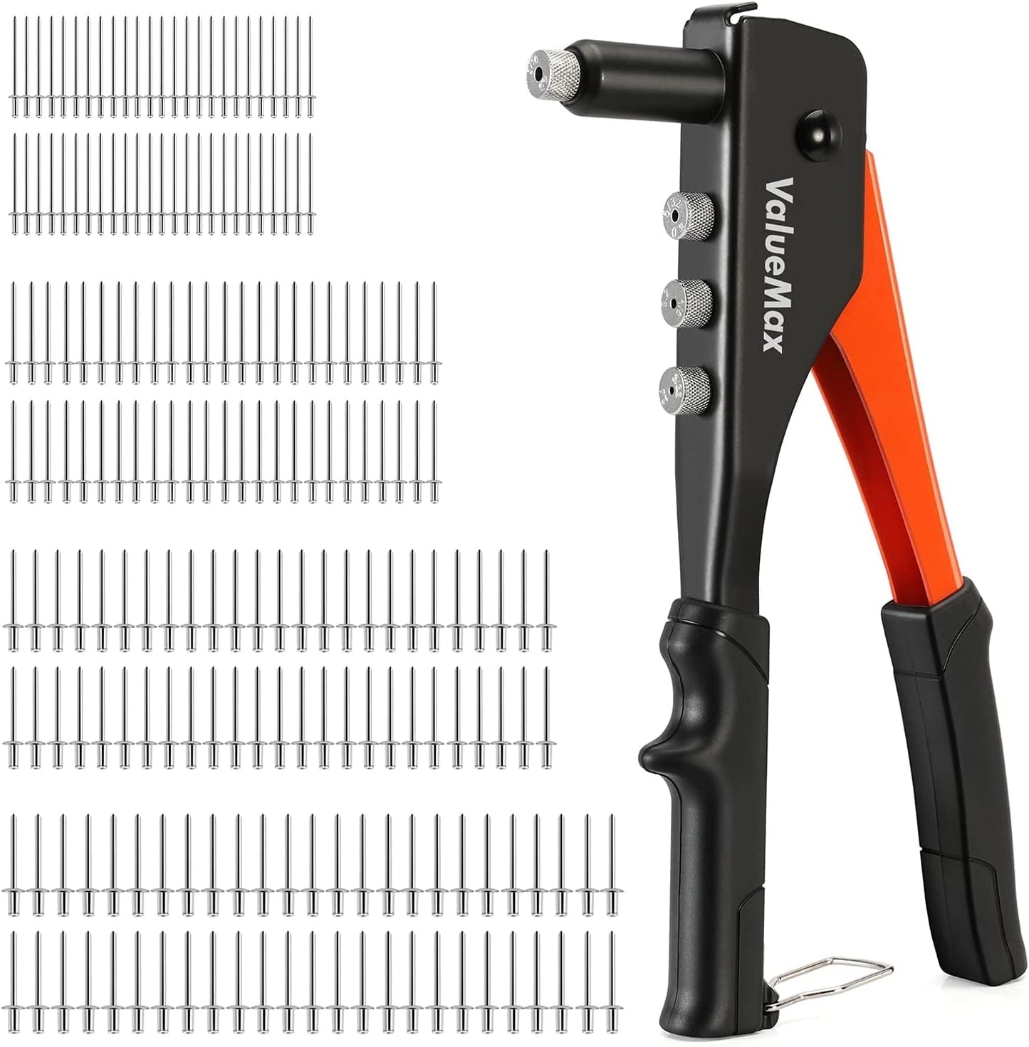 ValueMax 4-in-1 Rivet Gun Kit with 200 Rivets & 4 Nosepieces