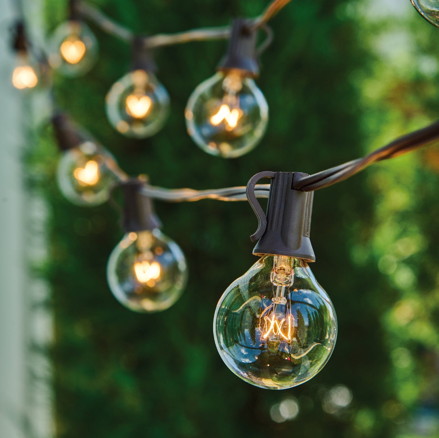 Better Homes & Gardens 20-Count G40 Clear Glass Globe Outdoor Patio String Lights