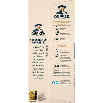 Quaker Instant Oatmeal, Flavor Variety Value Pack, 20 Packets
