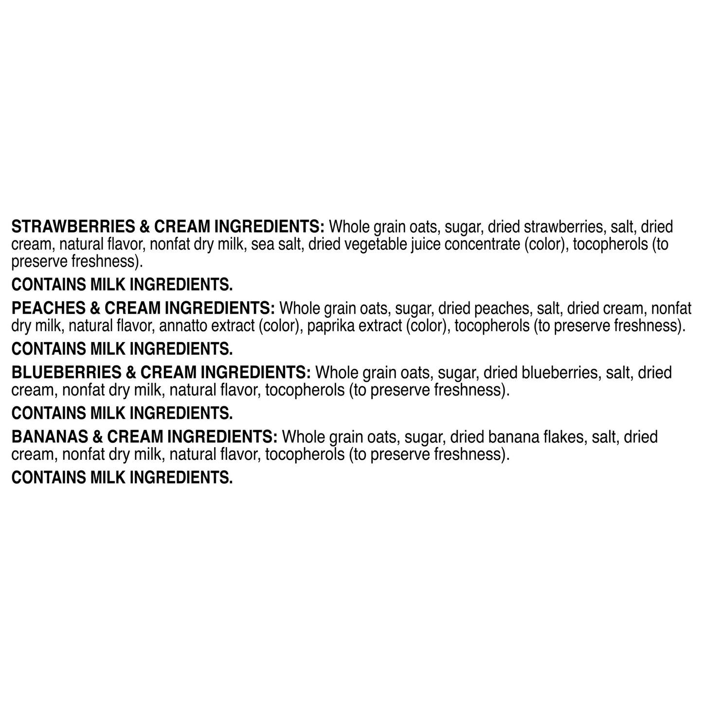 Quaker Instant Oatmeal, Fruit & Cream Variety Pack, 20 Packets