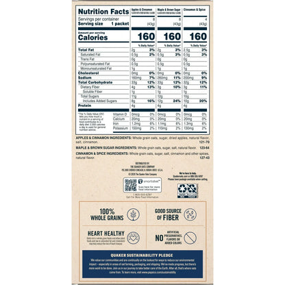 Quaker Instant Oatmeal, Flavor Variety Value Pack, 20 Packets